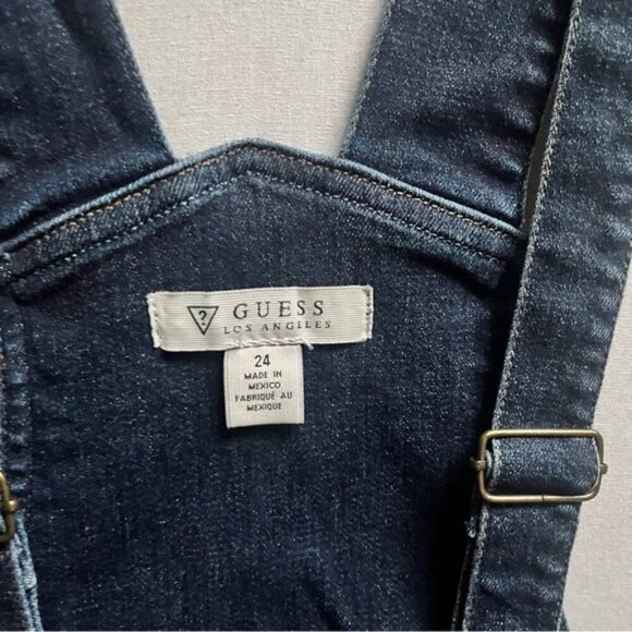 Guess bin overalls jumper skinny denim jeans Sz 24 - Picture 8 of 13